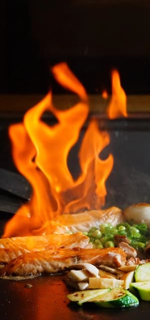 Live-fire hibachi dining